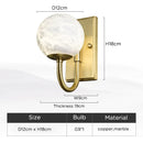 Axyaa Marble G9 Bulb Gold Ball Wall Sconces for Bedroom & Corridor Home Decor