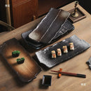 Axyaa Large Ceramic Sushi Plate - Dim Sum Serving Platter
