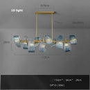 Axyaa Blue Flower Chandelier: LED Modern Home Decor Hanging Lamp for Luxury Living Room