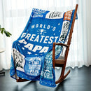 Axyaa Grandpa Flannel Throw Blanket: Soft & Cozy Gift from Grandkids