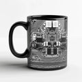 Circuit Board Design 11oz Ceramic Mug - Heat Resistant & Microwave Safe by Axyaa