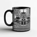 Circuit Board Design 11oz Ceramic Mug - Heat Resistant & Microwave Safe by Axyaa