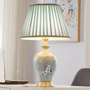Axyaa Ceramic Flower Table Lamp with Remote Control
