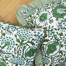 Axyaa Floral Printed Ruffle Pillow Cover Set - Home Decor Living Room