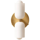 Axyaa French Cream Double Head Glass Wall Lamp – LED Indoor Home Decor