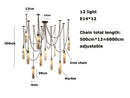 Industrial Marble Iron Chain LED Chandelier by Axyaa for Dining & Bedroom