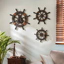 Rustic Anchor & Ship Wheel Wall Decor by Axyaa – Nautical Style Hanging Ornaments