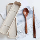 Axyaa Wooden Cutlery Set 4pcs with Pouch, Ideal for Home, Travel, Camping