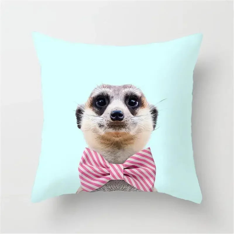 Axyaa Cartoon Animal Pillowcase 45x45cm Home Sofa Car Decor