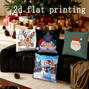 Axyaa Christmas Animal & Snowman Pillow Cover for Sofa, Bedroom, Car