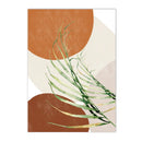 Axyaa Boho Green Palm Leaf Canvas Art - Nordic Style Home Decor