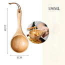 Axyaa Natural Wood Large Spoon for Ramen and Rice - Kitchen Essential