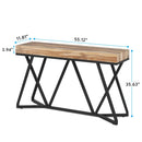 Axyaa 55" Wood Console Table with Metal Base for Entryway and Sofa