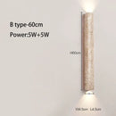 Axyaa Yellow Travertine Cave Stone Wall Light - Retro Staircase Bedroom Lamp