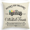 Easter Rabbit Eggs Design Linen Pillowcase - Axyaa Brings Spring Joy