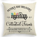 Easter Rabbit Eggs Design Linen Pillowcase - Axyaa Brings Spring Joy