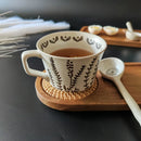 Axyaa Solid Wood Tea Tray with Heat Insulation for Dining and Serving