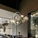 Axyaa White Glass Magic Bean LED Chandelier for Modern Living Room Lighting