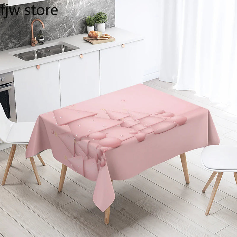 Axyaa Geometric Tree Waterproof Tablecloth for Home and Restaurant Decor