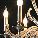 Axyaa Gold Metal Crystal Chandelier for Stylish Dining Room Lighting