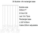 Axyaa Nordic Glass Chandelier: Mickey Bubble Ball Pendant Lamp for Home Decor