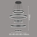 Axyaa Modern Stair Chandelier Ceiling Pendant Lights - LED Indoor Living Room Lighting