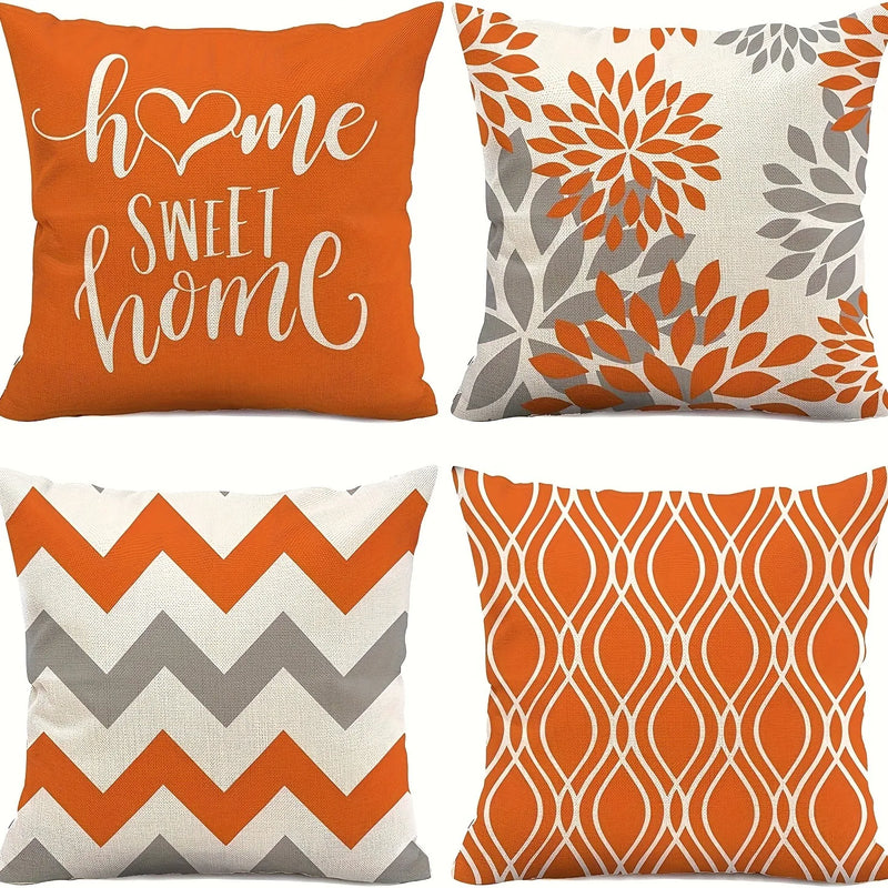 Axyaa Geometric Line Print Pillowcase for Living Room Sofa Decoration