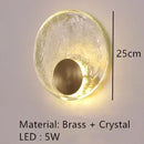 Axyaa Copper Crystal Wall Lamp for Bedroom and Living Room