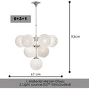 Axyaa Retro French Circle Chandelier for Luxury Living Room Lighting