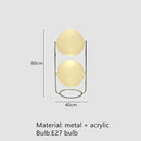 Axyaa Modern LED Floor Lamp Chrome Metal White Acrylic Ball Lights