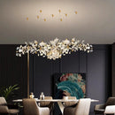 Axyaa Modern Vintage LED Stair Chandeliers for Living Room Ceiling Indoor Lighting