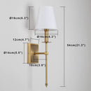 Axyaa Flared White Textile Shade Wall Lamp: Elegant Nordic Design for Living Rooms & Bedrooms
