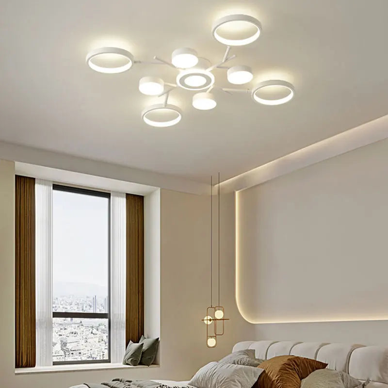 Axya LED Ring Light: Simple White Ceiling Light for Bedroom, Kitchen, Living Room.