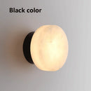 Axyaa Nordic Marble LED Wall Lamp Modern Round Lighting for Luxury Spaces