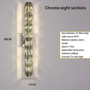 Axyaa Crystal LED Wall Sconce: Modern Luxury Home Lighting for Bedside, Foyer, Hotel Room