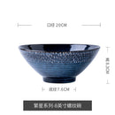 Axyaa Ceramic Ramen Bowl Set - European Style Tableware for Soup, Salad, and More