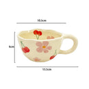 Axyaa Hand Pinched Irregular Flower Heart Ceramic Coffee Cup