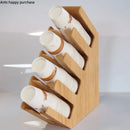 Axya Bamboo Cup Holder with Four Grids for Disposable Cups