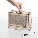 Axyaa Wooden Piggy Bank with Money Goals Counter for Kids and Adults
