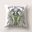 Skull Polyester Pillowcase 45X45CM Axyaa Home Decor Cushion Cover Square Sofa Decor