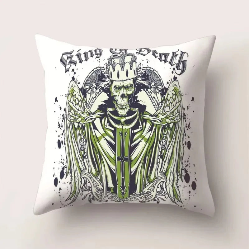 Skull Polyester Pillowcase 45X45CM Axyaa Home Decor Cushion Cover Square Sofa Decor