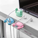 Axyaa Crab Cable Organizer Clip: Self-Adhesive, Cute, Random Color, 4PCS