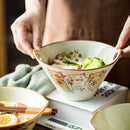 Axyaa Ceramic Cat Ramen Bowl with Holes Bamboo Hat Large Speaker
