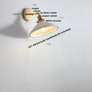 Axyaa Nordic Ceramic LED Wall Light with Pull Chain Switch
