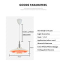 Axyaa Gradient White Red UFO Pendant Light - Modern Mid Century Adjustable Chandelier