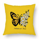 Axyaa Yellow Daisy Peach Skin Pillowcase