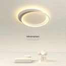 Axyaa Modern Round LED Ceiling Lamp for Bedroom, Dimmable Living Room Lighting