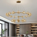 Axyaa Modern LED Circular Pendant Light for Livingroom, Dining Room Chandeliers