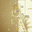 Axyaa Moon Lotus Angel Crystal Suncatcher Prism Hanging Decor Glass Garden Decoration