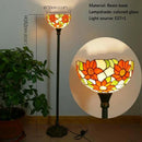 Axyaa Tiffany Floor Lamp Retro Stained Glass Country Living Room Bedroom Light